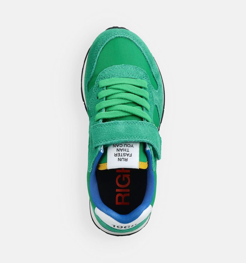 Sun68 Tom Solid Baskets basses en Vert pour filles, gar&ccedil;ons (369066) - pour semelles orthop&eacute;diques