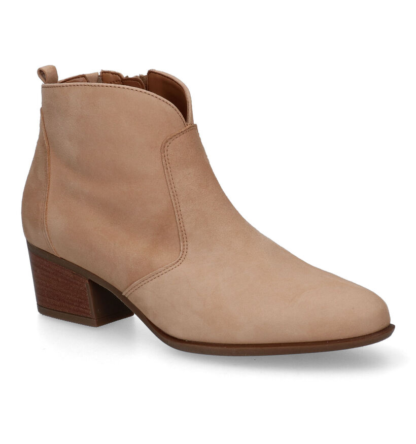 Comfort Santiags en Camel en daim (307744)