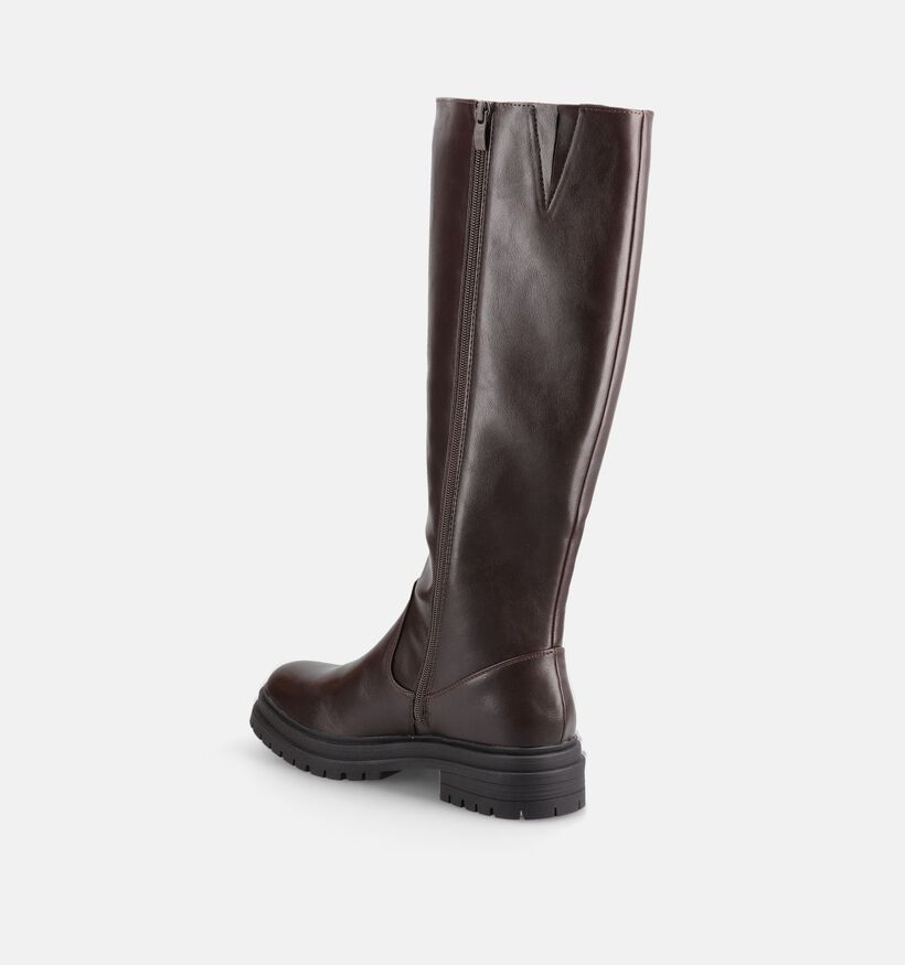 Posh by Poelman Bottes hautes en Brun fonc&eacute; pour femmes (380666)