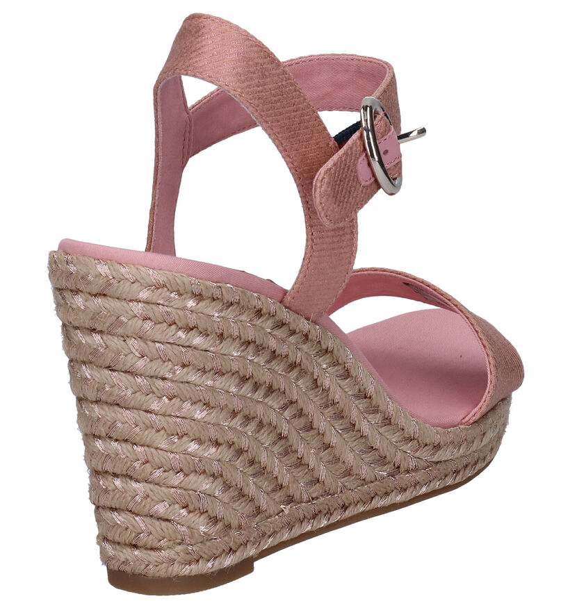 Tommy Hilfiger Signature Ecru Sandalen in stof (285447)