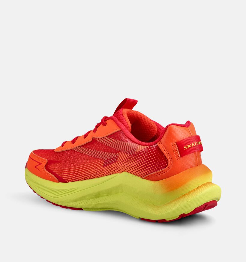 Skechers Max Cushioning Baskets basses en Orange pour filles, gar&ccedil;ons (377113)
