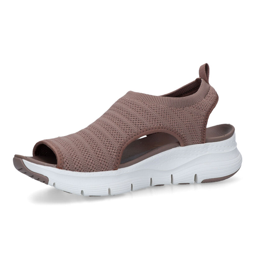 Skechers Arch Fit Bruine Sandalen voor dames (338827)