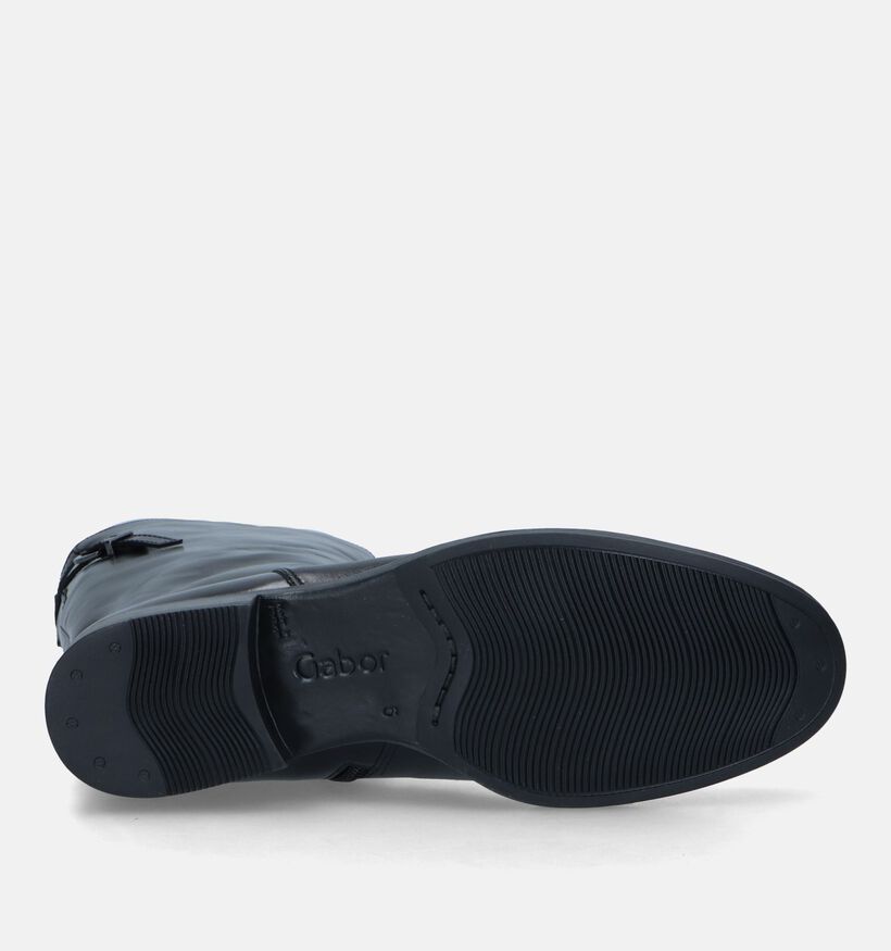 Gabor Zwarte Platte laarzen voor dames (331180) - geschikt voor steunzolen