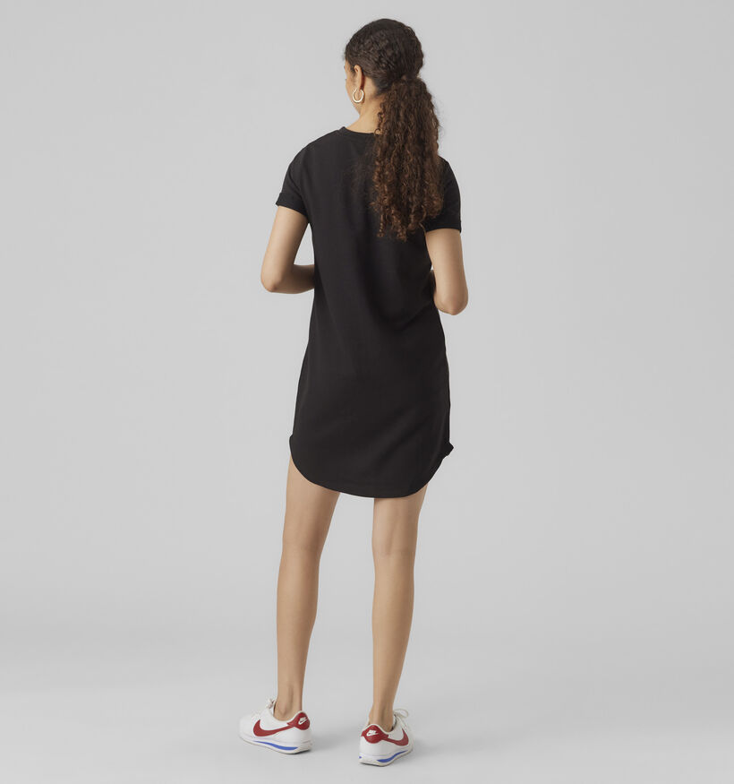 Vero Moda Sashamilla Zwarte T-shirt jurk voor dames (352186)