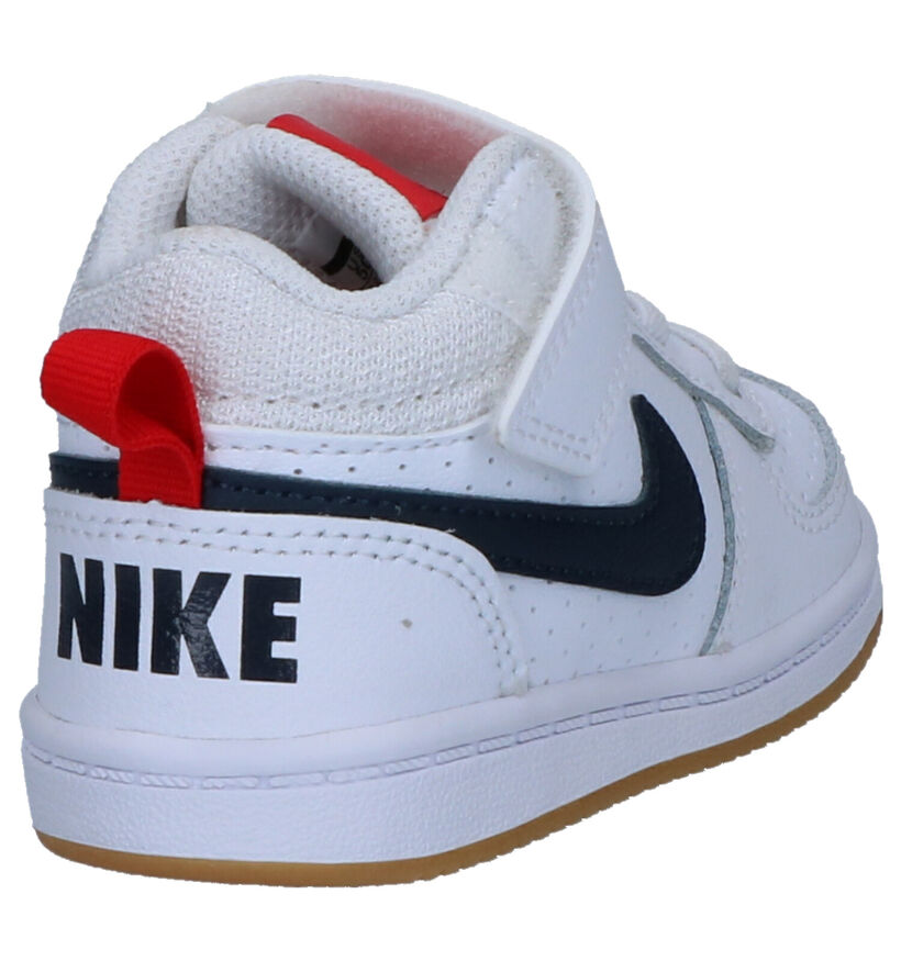 Nike Court Borough Zwarte Sneakers in kunstleer (293613)