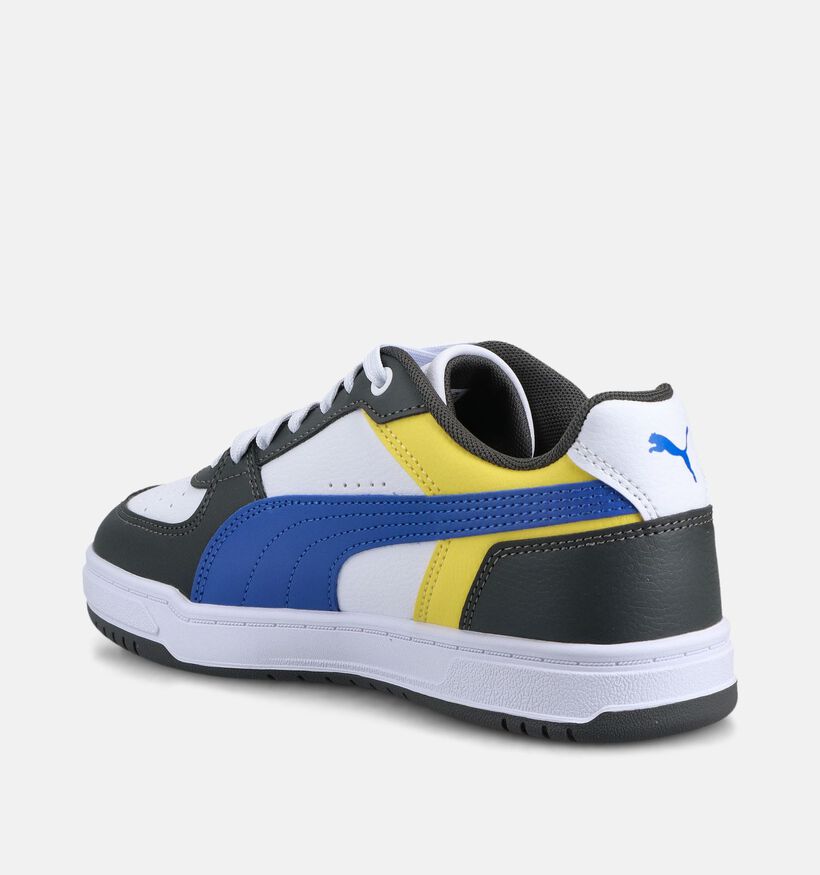 Puma Caven III Block Grijze/Witte Sneakers voor jongens, meisjes (366651) - geschikt voor steunzolen