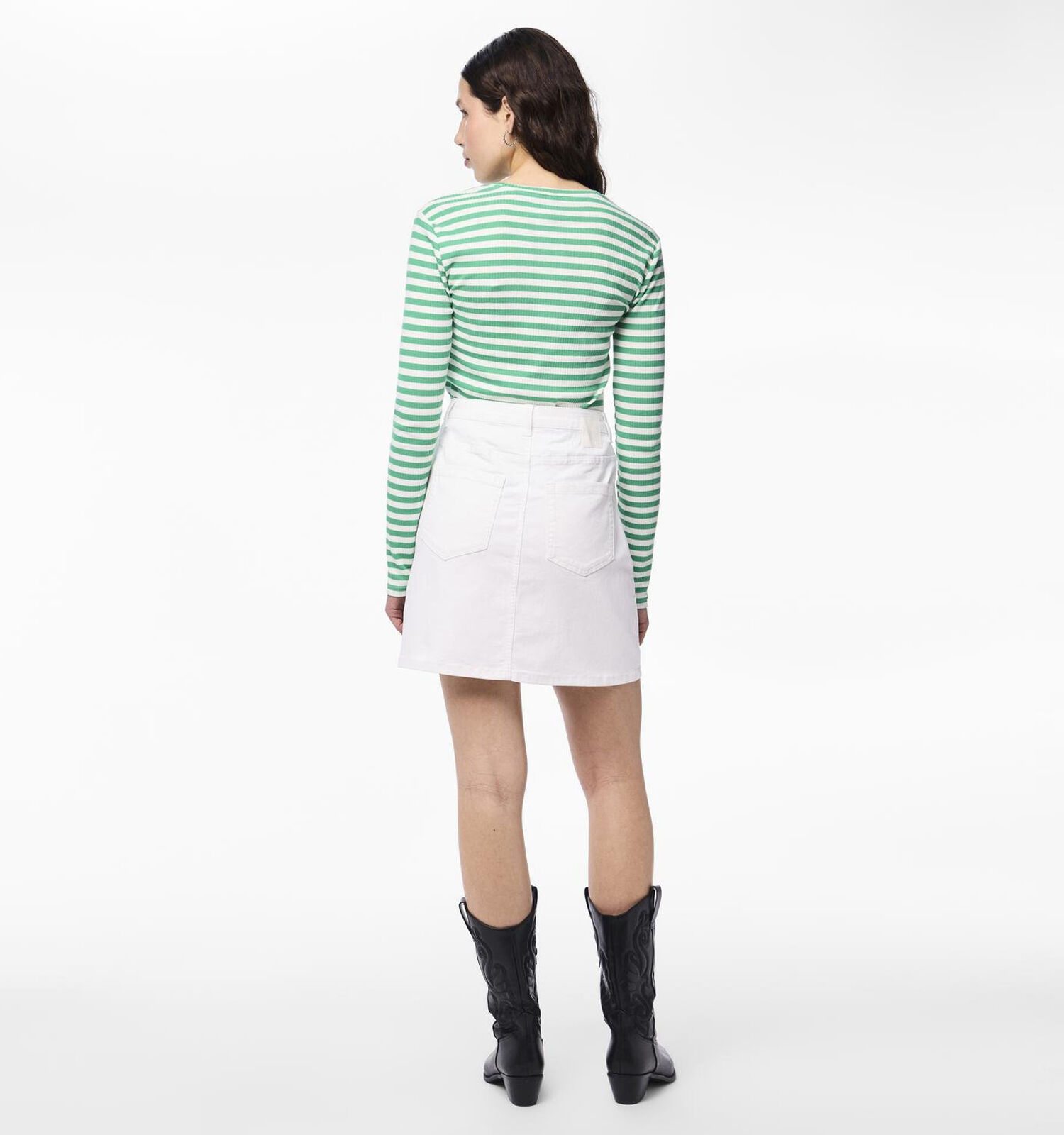 Pieces Peggy Witte Jeansrok Dames Rokken Online op TORFS.BE