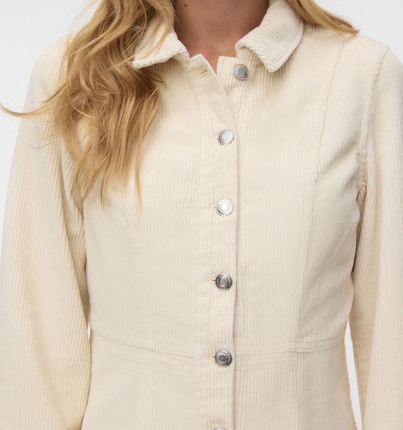 Vero Moda Daisy Corduroy Robe en Ecru pour femmes (377570)
