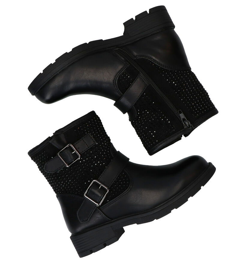 Milo & Mila Bottines robustes en Noir en simili cuir (282866)