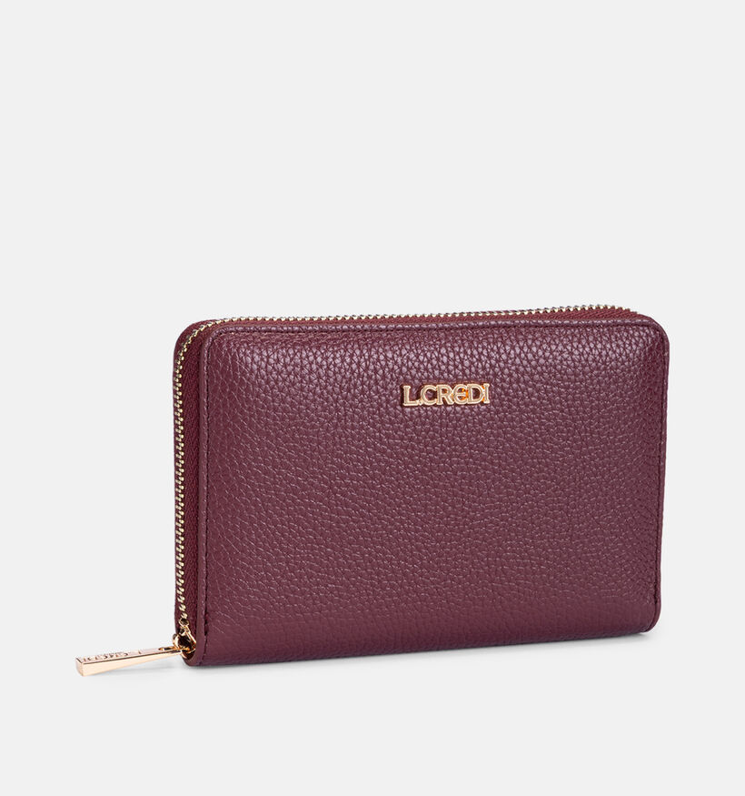 L.Credi Perla Bordeaux Portemonnee met Rits voor dames (379584)