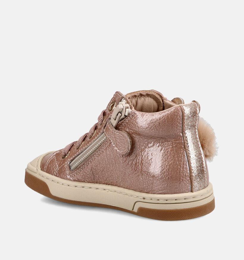 Beberlis Boots &agrave; lacets en Rose pour filles (380656) - pour semelles orthop&eacute;diques