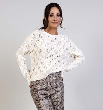 Vero Moda Truien Beige/Bordeaux