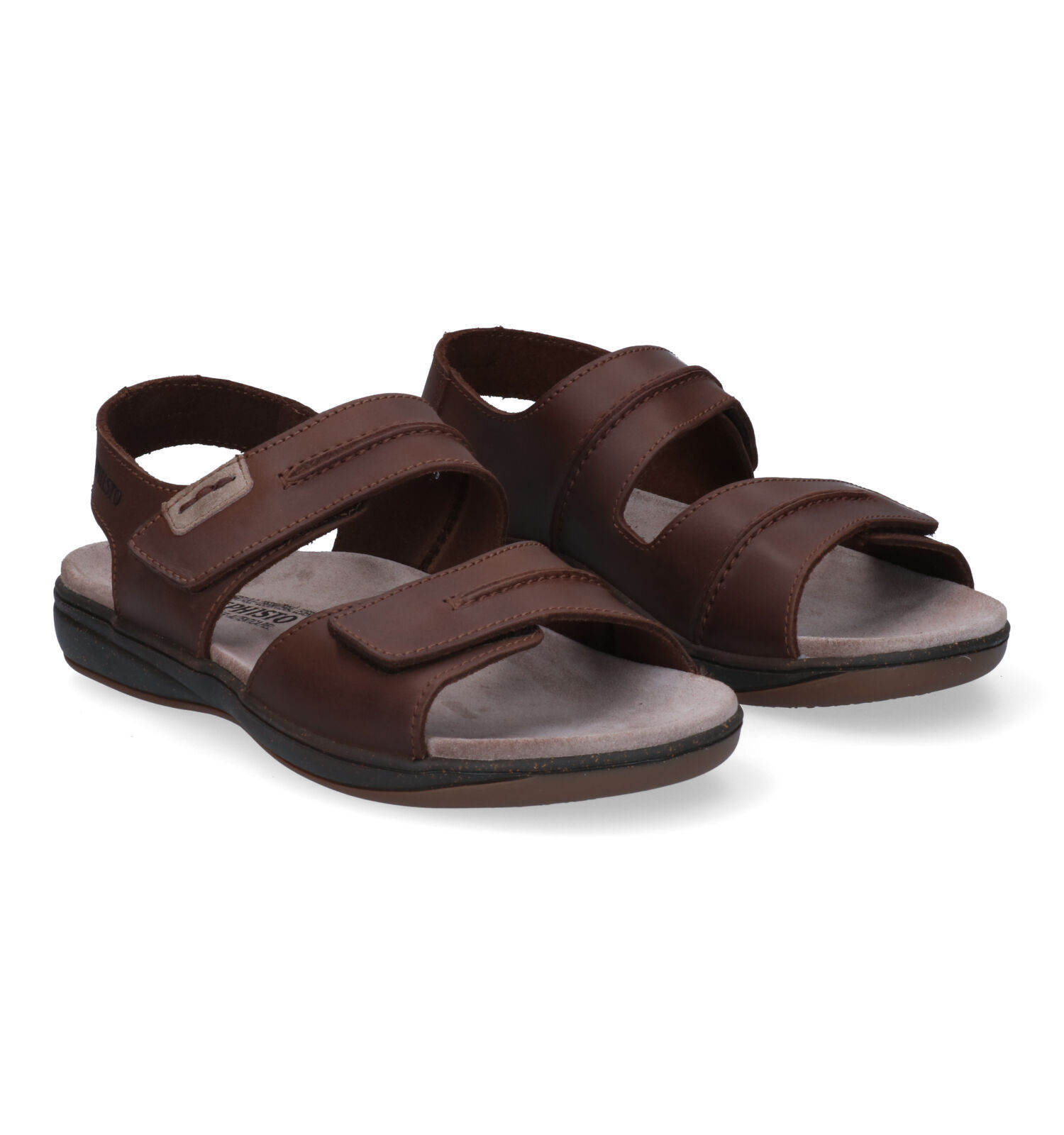 Mephisto Sagun Scratch Bruine Sandalen Heren Sandalen Online