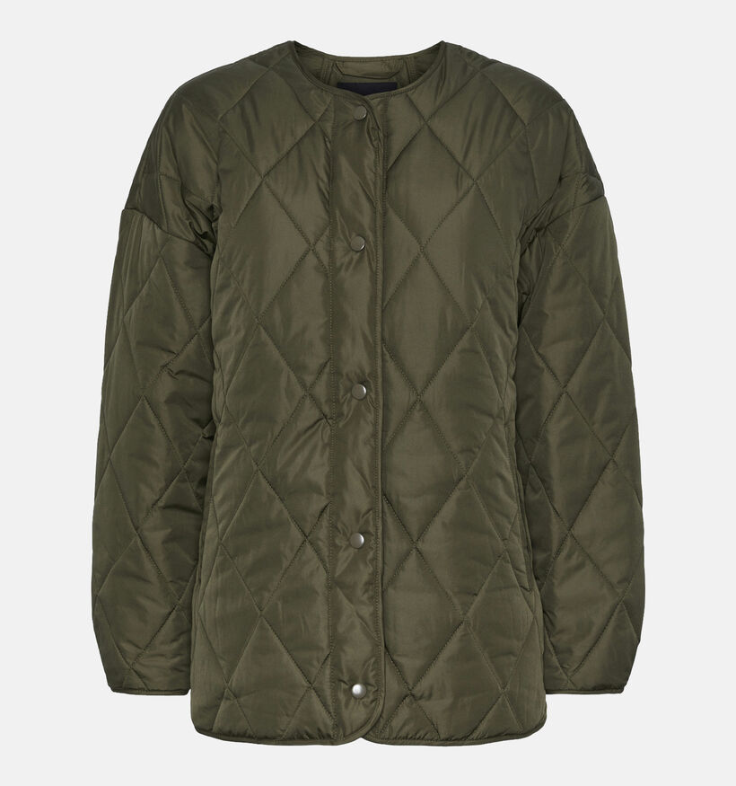 Pieces Stella Kaki Korte quilted jas voor dames (344994)