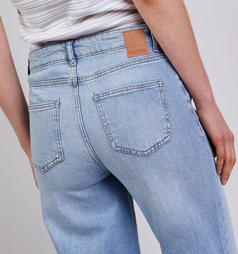 Pieces Silke Blauwe Straight leg jeans L32 voor dames (367056)