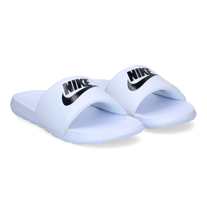 Nike Victori One Witte Badslippers in kunststof (302632)