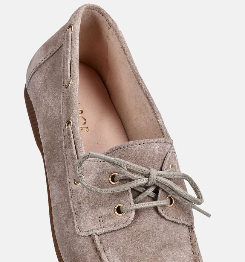 Gabor Chaussures bateau en Taupe pour femmes (371112)