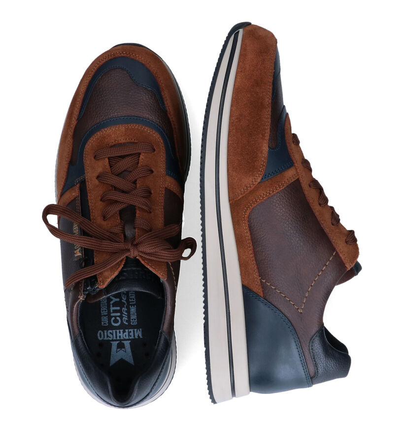Mephisto Gilford Chaussures à lacets en Bleu pour hommes (354616) - pour semelles orthopédiques