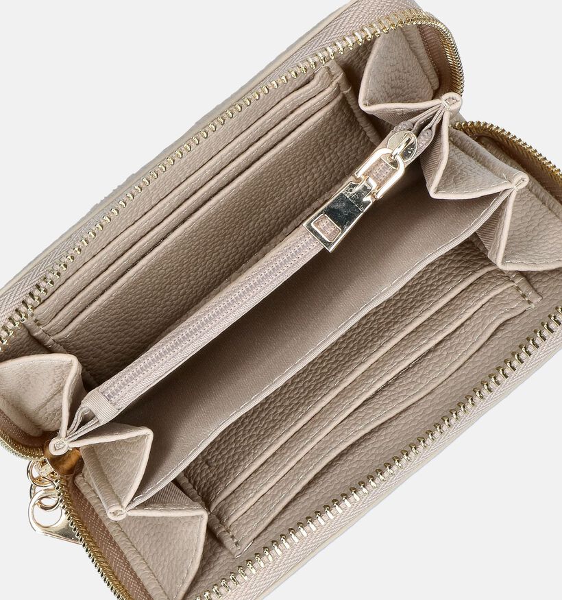 Laurent David Nos 001 Porte-monnaie zippé en Beige pour femmes (351294)