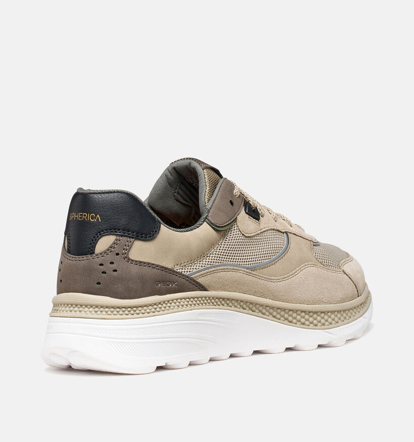 Geox Spherica Actif X1 Beige Sneakers voor heren (369114) - geschikt voor steunzolen