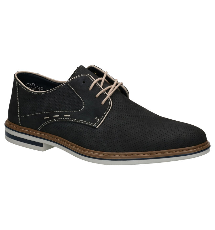 Rieker Blauwe Geklede Veterschoenen in rubber (266694)