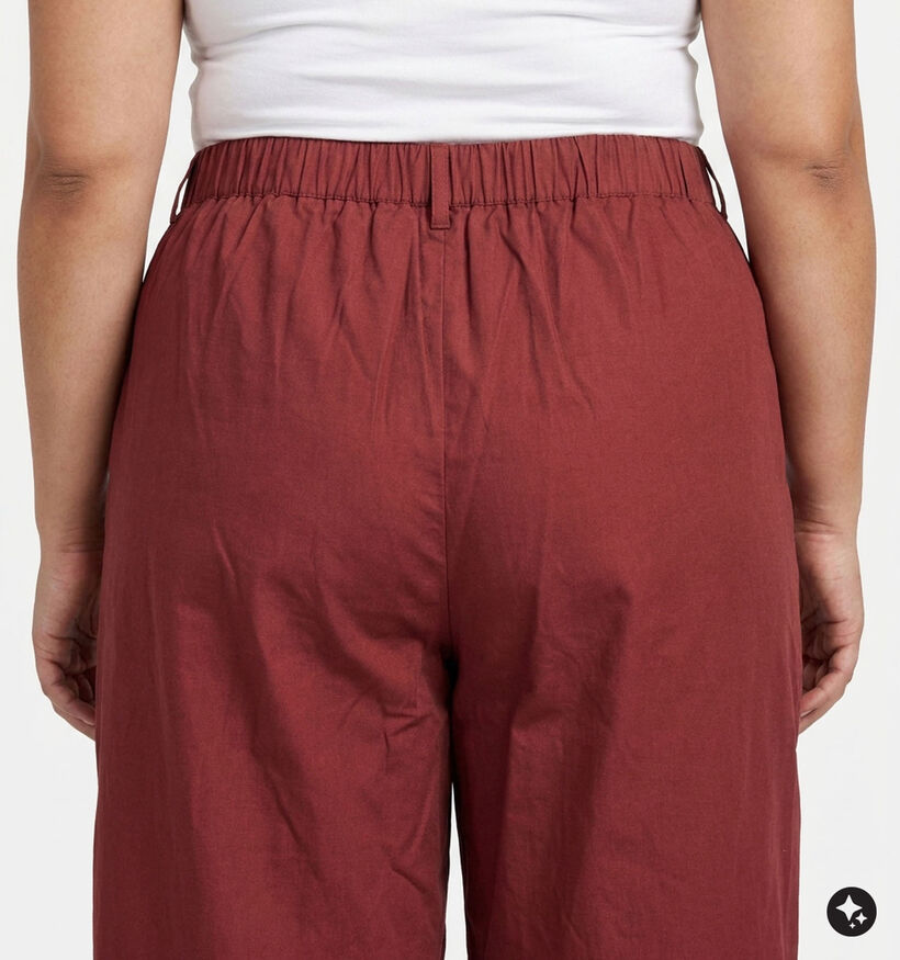 Vero Moda Curve Taylor Bordeaux Barrel Geklede Broek voor dames (382264)