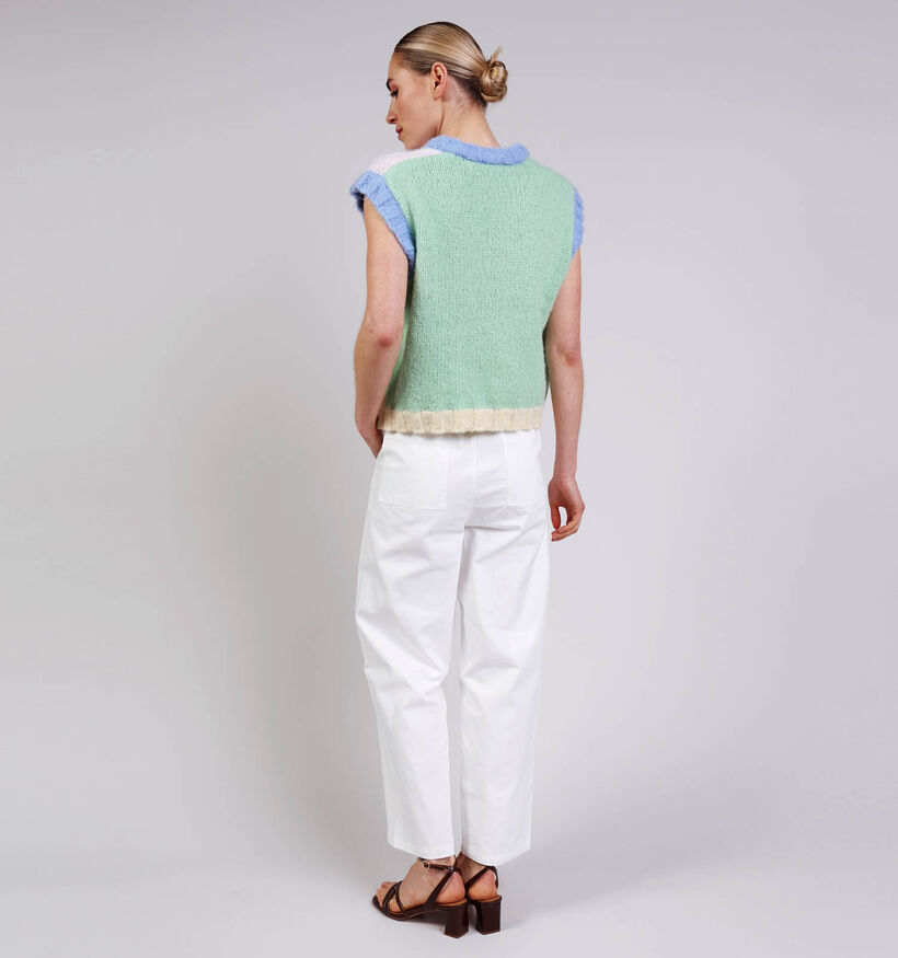 Pieces Bia Knit Gele/Pastel Gilet voor dames (369212)
