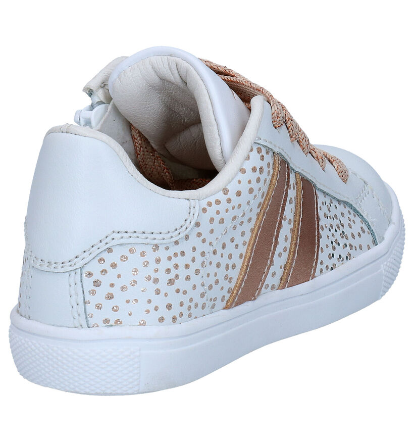 Milo & Mila Baskets basses en Blanc pour filles (308233) - pour semelles orthopédiques