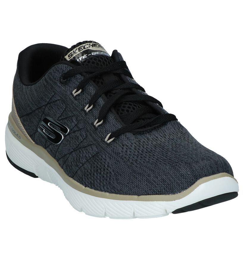 Skechers Baskets basses en Gris clair en textile (247374)