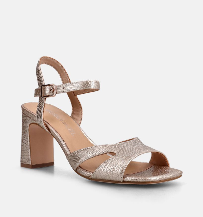 Regarde le Ciel Chelly Sandales &agrave; talons en Or pour femmes (372976)