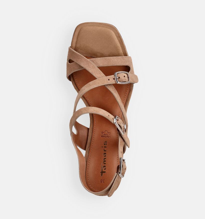 Tamaris Beige Sandalen met hak voor dames (371766)