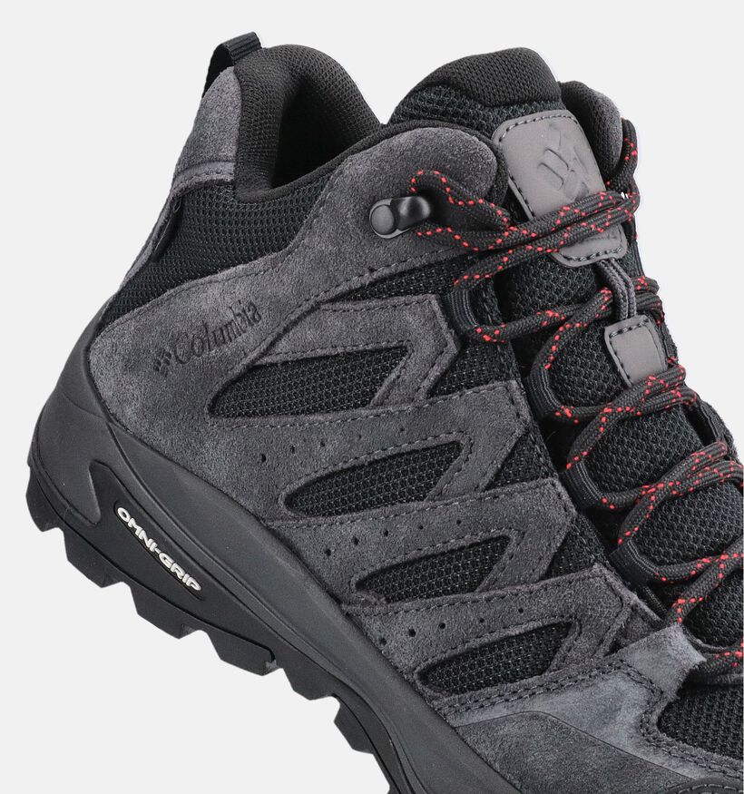 Columbia Redmond IV Mid Waterproof Chaussures de randonn&eacute;e en Noir pour hommes (378174) - pour semelles orthop&eacute;diques