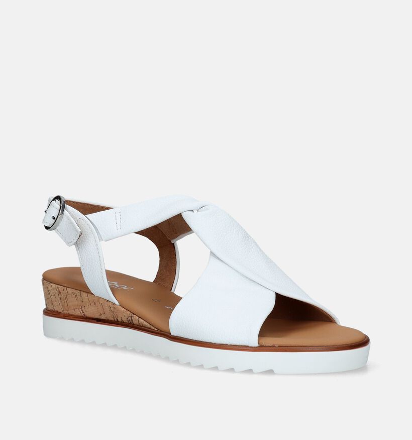 Gabor Witte Sandalen Met Sleehak voor dames (336126)
