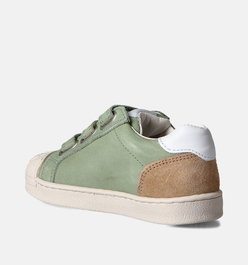 Little David Gianpiero 2 Chaussures à velcro en Kaki pour garçons (355380) - pour semelles orthopédiques