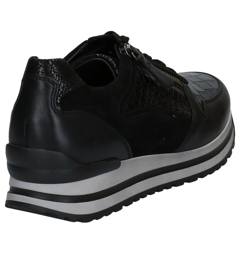 Gabor OptiFit Zwarte Sneakers in leer (282312)