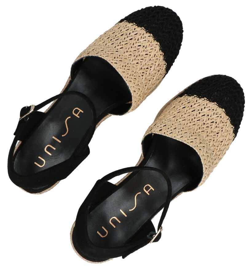 Unisa Cancio Sandales en Noir en textile (291258)