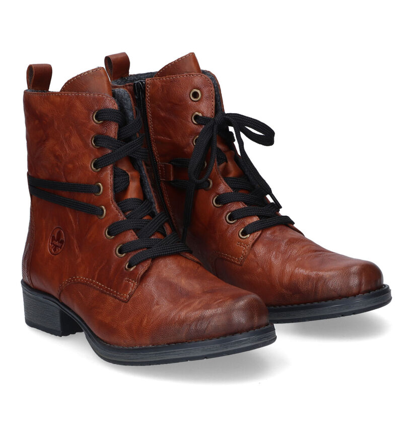 Rieker Bottines avec lacets en Noir pour femmes (331613)