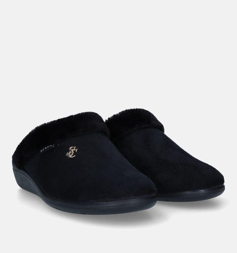 Scapa Zwarte Pantoffels voor dames (332663)