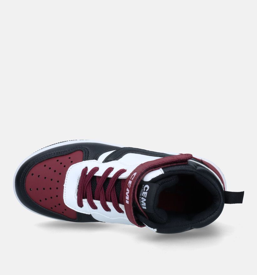 CEMI Bordeaux Hoge sneakers voor jongens, meisjes (332190)