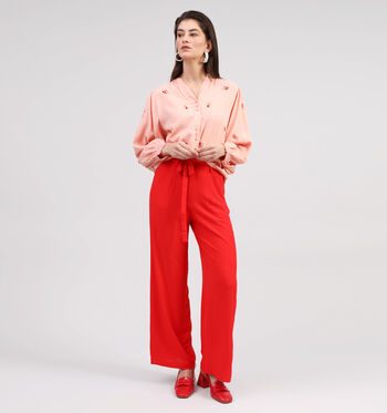 Vero Moda Pantalons Rouge