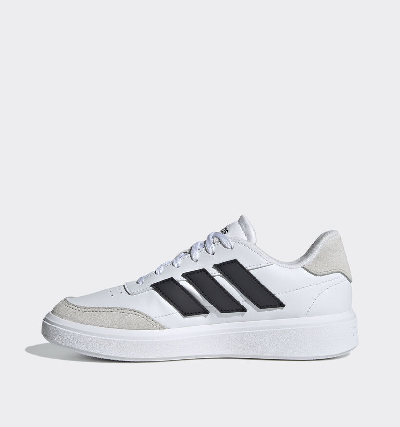 adidas Courtblock Witte Sneakers voor jongens, meisjes (343213) - geschikt voor steunzolen