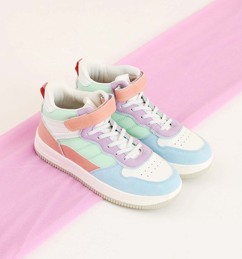 CEMI Hoge Sneakers Wit/Pastel voor meisjes (354181)