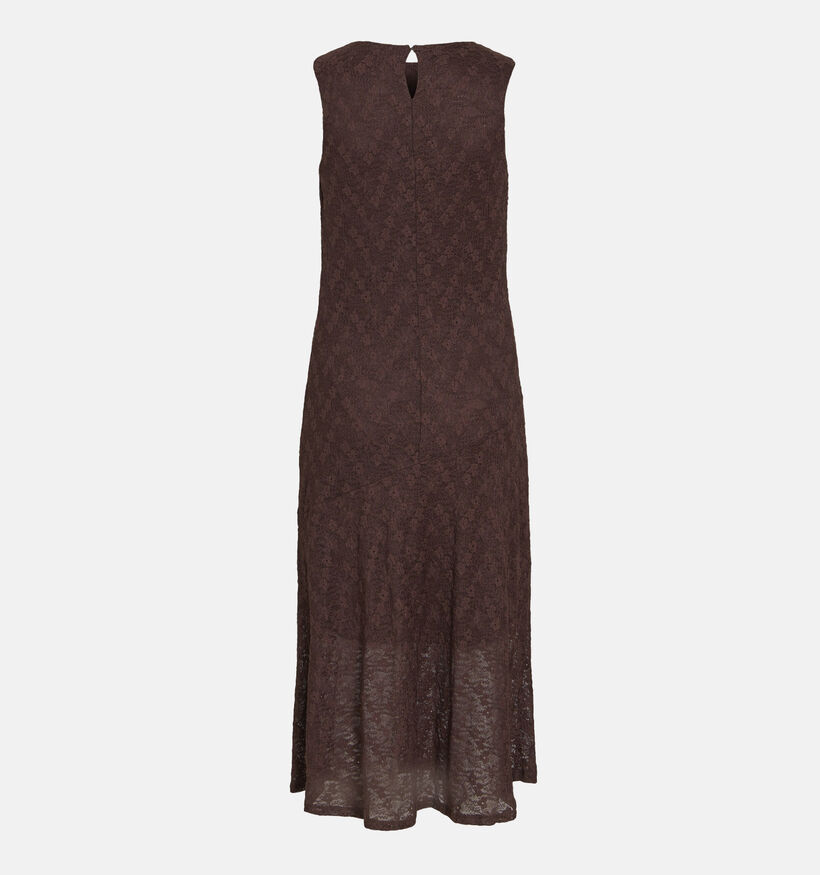 Vila Robe mi-longue en Brun fonc&eacute; pour femmes (383847)