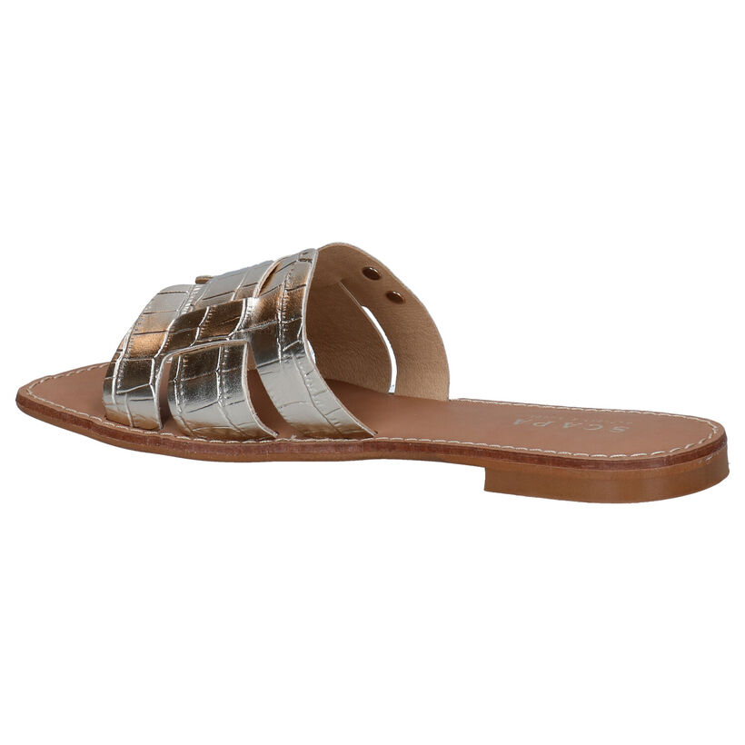 Scapa Nu-pieds plates en Or en simili cuir (292414)