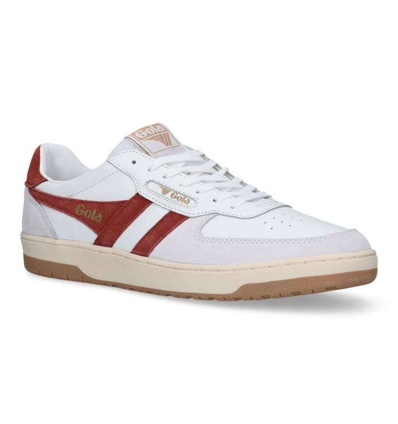 Gola Hawk Witte Sneakers in leer (320373)