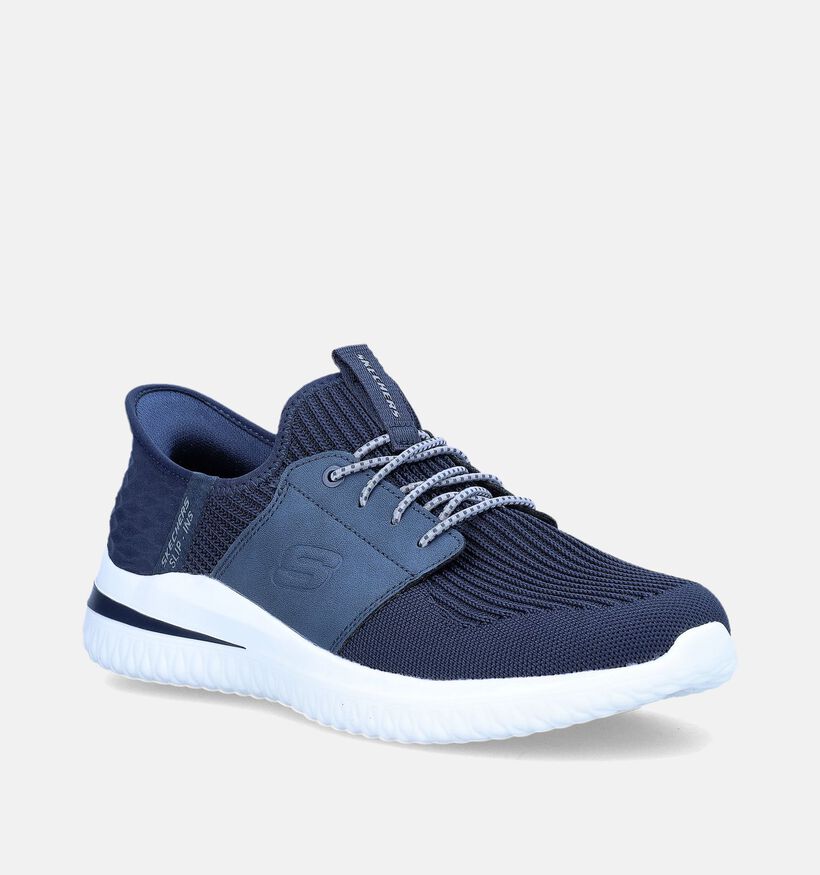 Skechers Delson Blauwe Slip-ins voor heren (351868)