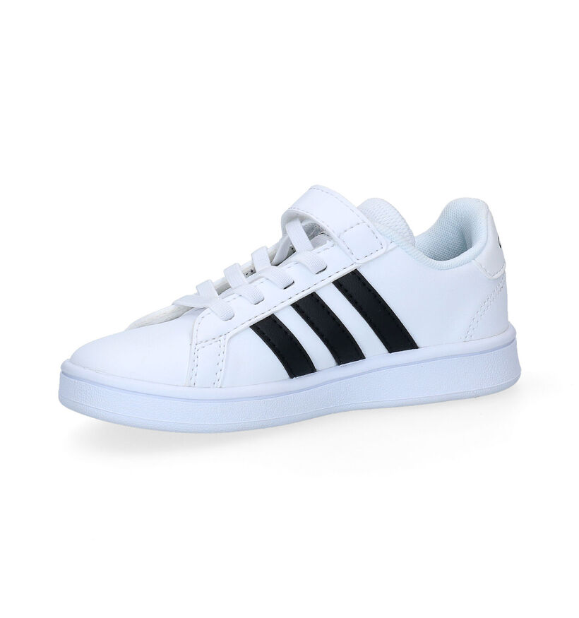 adidas Grand Court C Witte Sneakers voor jongens (318923)