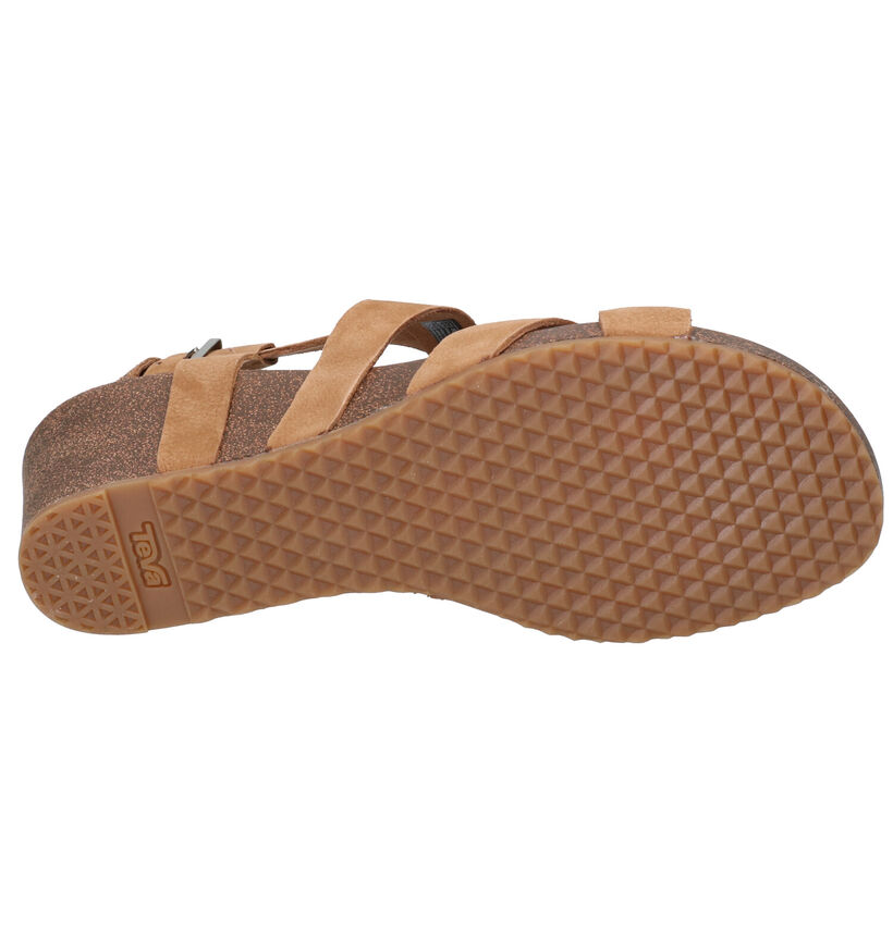 Teva Mahonia Cognac Sandalen in leer (270641)