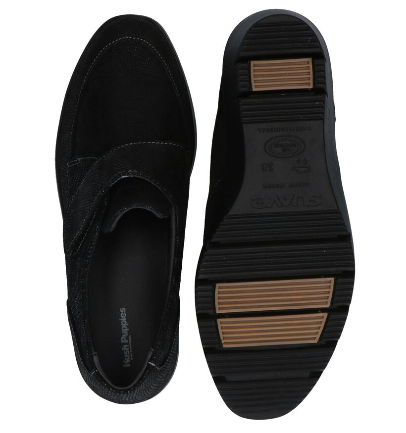 Hush Puppies Romio Chaussures à velcro en Noir en daim (292699)