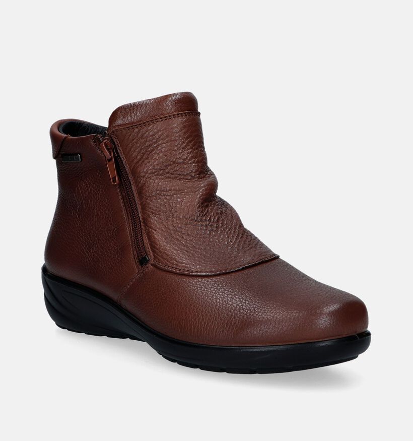G-Comfort Cognac Enkellaarzen voor dames (348553) - geschikt voor steunzolen